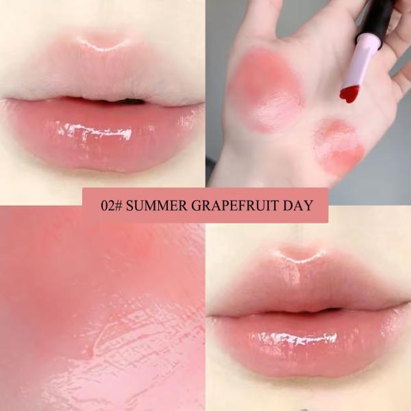 Gege Bear Heart-Shaped Moisturizing Lip Gloss & Solid Lipstick Set - 6 Shades with Vibrant Color and Hydration