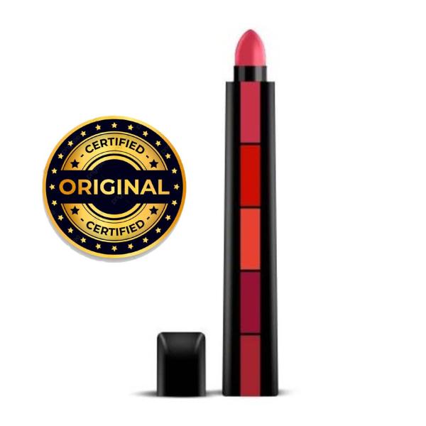 Renée FAB 5 5-In-1 Waterproof Velvet Matte Lipstick Stick - Long-Lasting, Multi-Shade Compact