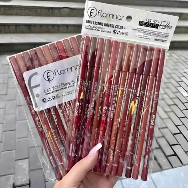 Set of 3/6/12 Matte Nude Lip Liner Pencils – Smooth-Glide Long-Lasting Lipliners for Precise Definition