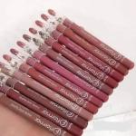 Lip Liner Pencil Set of 12 Shades - Dual Use as Lip Liner & Matte Lipstick