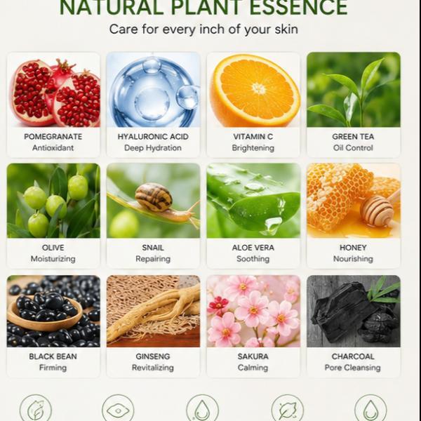 BIOAQUA 10-Pack Fruit Plant Extract Facial Sheet Masks Hydrating Glow
