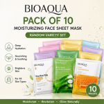 BIOAQUA 10-Pack Moisturizing Face Sheet Masks Random Variety Set