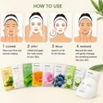 BIOAQUA 10-Pack Moisturizing Face Sheet Masks Random Variety Set