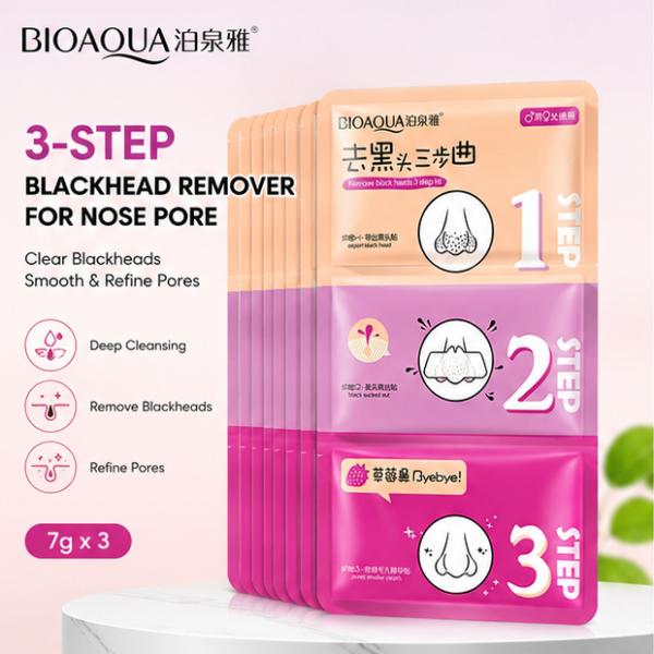 BIOAQUA BQY1825 3-Step Blackhead Remover Nose Mask 7g x 3