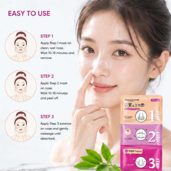 BIOAQUA BQY1825 3-Step Blackhead Remover Nose Mask 7g x 3