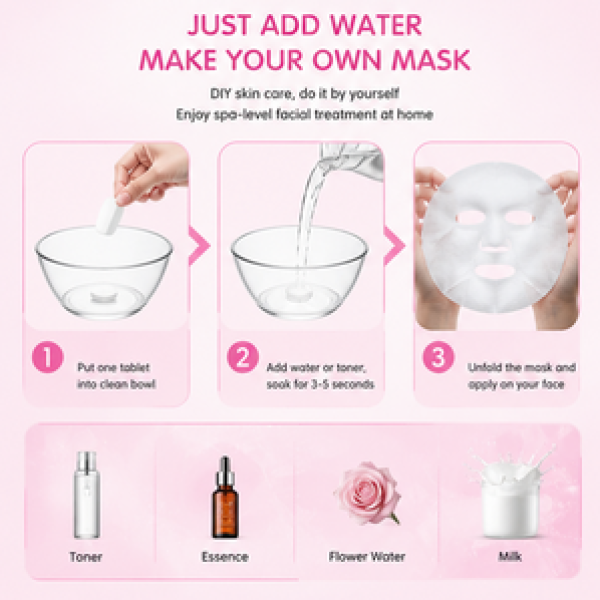 BIOAQUA BQY8128 Compressed Facial Mask Tablets – 25/50/100Pcs