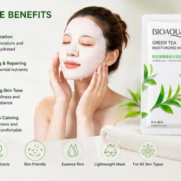 BIOAQUA Pack of 10 Fruit & Plant Extract Facial Sheet Masks Hydrating Glow