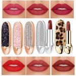 Hengfeng Diamond Radiance Matte Lipstick with Built-In Mirror - Long-Wear Velvet Finish