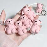 Gloss Texture Lip Glaze with Bear Paradise Velvet Keychain - Long Lasting Lip Mud Lipstick for Women & Girls