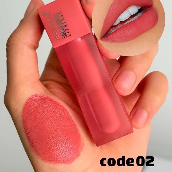 Hudamoji Teddy Matte Lip Gloss with Velvet Finish and Long-Lasting Pigmented Color