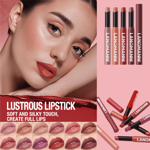 LANGMANNI Premium Velvet Matte Lipstick Multi-Pack - Hydrating, Waterproof Long-Wear with 12 Vibrant Shades