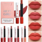 HENG FENG Hey Girl Smoke Tube Lipstick Set of 4 - Smooth Application, Rich Shades