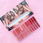 Beautious Matte Lipgloss Set of 12 - Nude and Reddish Shades
