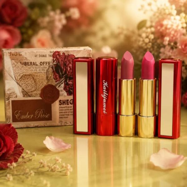 4-Piece Long-Lasting Matte Lipstick Set - Moisturizing, Compact, Travel-Friendly