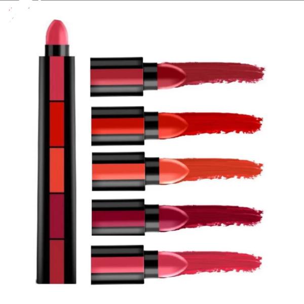 5 in 1 Matte Lipstick Set - Waterproof, Long Lasting Lipsticks in Random Shades 3.5g