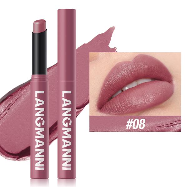 LANGMANNI Premium Velvet Matte Lipstick Multi-Pack - Hydrating, Waterproof Long-Wear with 12 Vibrant Shades