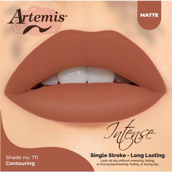 Artemis 711 Intense Long Lasting Lipstick - Single Stroke, Smudge-Proof