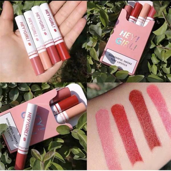 Heng Fang Hey Girl Wonder Tube Lipstick Set 4 Pieces Model 9103