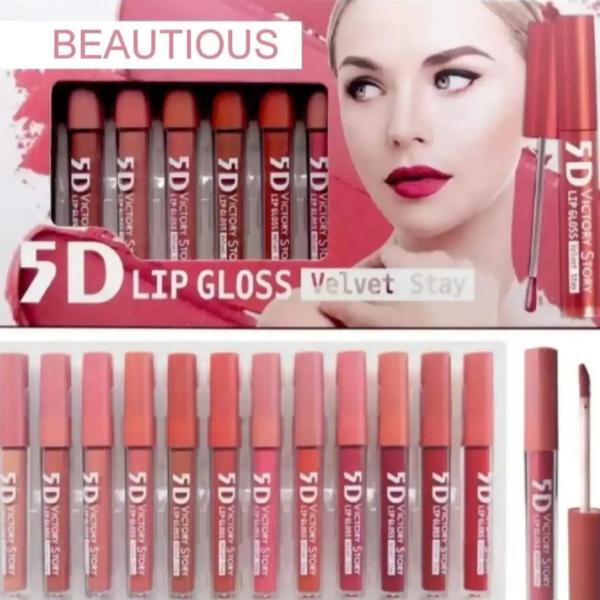 Pack of 6 & 12 Nude Matte Liquid Velvet Lipsticks with Long-Lasting Waterproof Formula