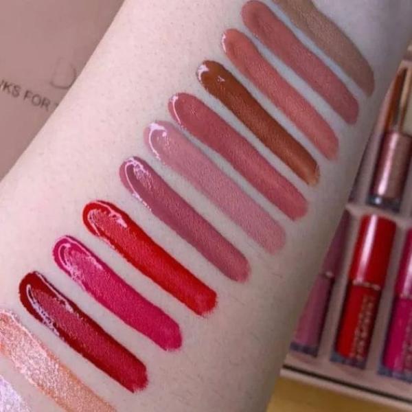 12-Color Matte Liquid Lipstick Set 2.5ml Each – Mocmallure Velvet Lip Gloss Combo