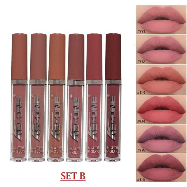 12-Color Matte Liquid Lipstick Set 2.5ml Each – Mocmallure Velvet Lip Gloss Combo