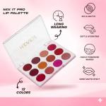 Matte Lipstick Palette with 12 Nude and Pink Shades – Professional, Long-Lasting, Highly Pigmented Lip Makeup Kit for Women