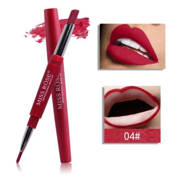 MISS ROSE 2-in-1 Lip Liner and Lipstick - Waterproof, High Pigment