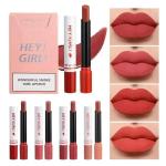 NB Hey Girl Matte Lipstick Pack of 4 Velvet Long-Lasting Semi-Matte Lip Colors