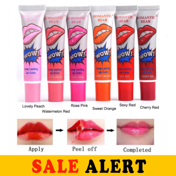 Romantic Bear Wow Long Lasting Waterproof Peel Off Lipstick - 1 Piece Random Color