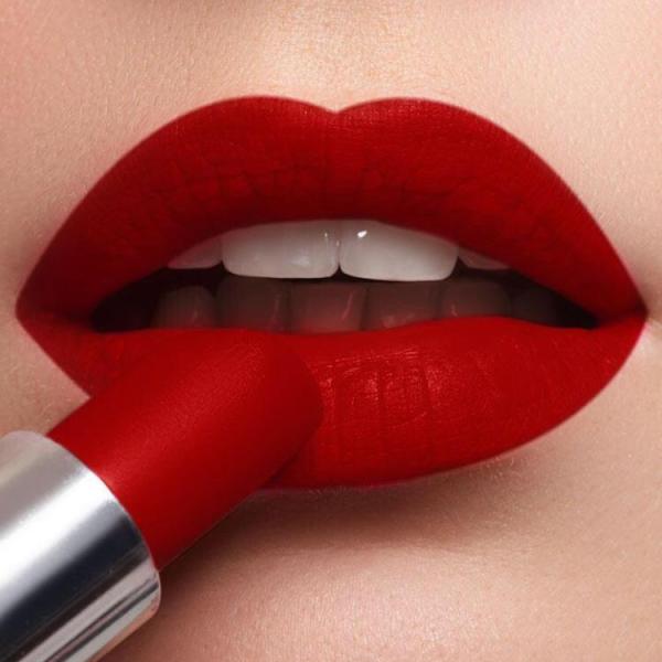 Hot Red Lipstick with Rich Pigment and Matte Finish