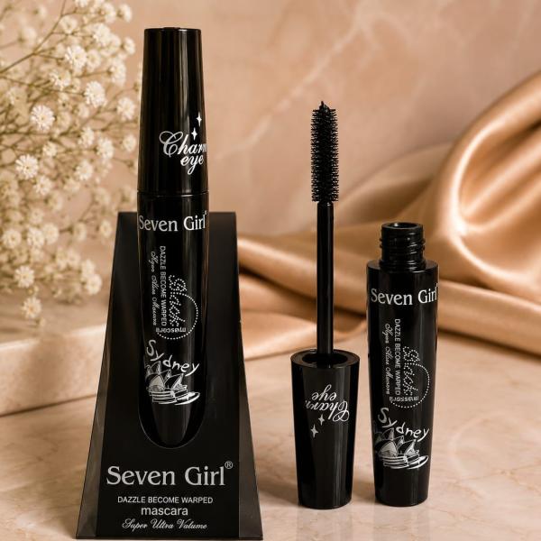 Seven Girl Volumizing & Lengthening Waterproof Mascara – Long Lasting, Smudge Proof Black