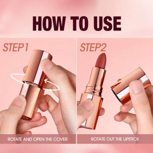 O.TWO.O Matte Bullet Lipstick – Rich Pigmentation, Smooth Application, Long-Lasting Wear