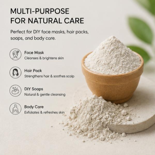 Delhi Gate Organics Kaolin Clay 100g Natural Face Mask Skin Care