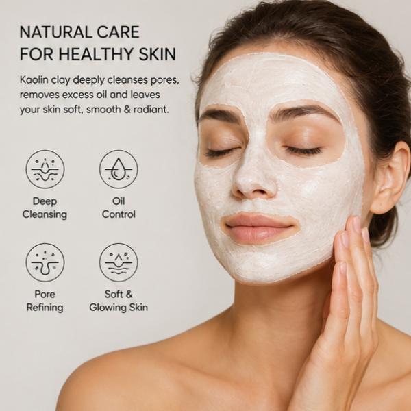 Delhi Gate Organics Kaolin Clay 100g Natural Face Mask Skin Care