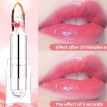 Transparent Color-Changing Flower Jelly Lipstick - High Quality