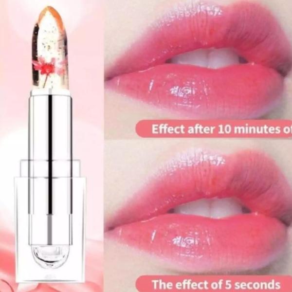 Transparent Color-Changing Flower Jelly Lipstick - High Quality