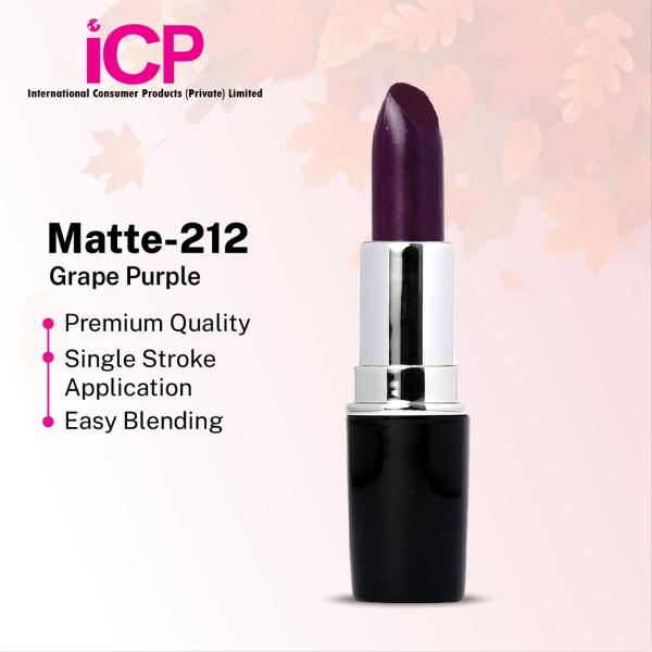 Swiss Miss Matte Lipstick in Grape Purple - Model 212