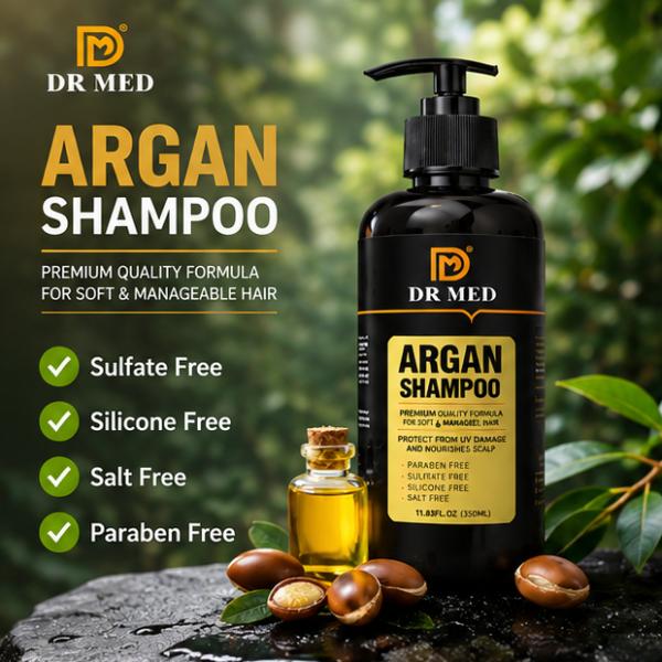 DR MED Argan Shampoo 350ml Paraben Sulphate Salt & Silicon Free