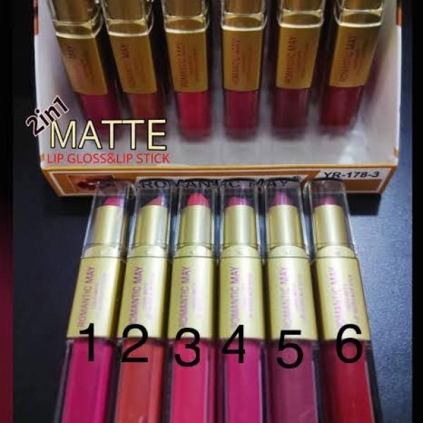 Matte Lipstick 2-in-1 Pack - Set of 6 High-Quality Matte Lipsticks