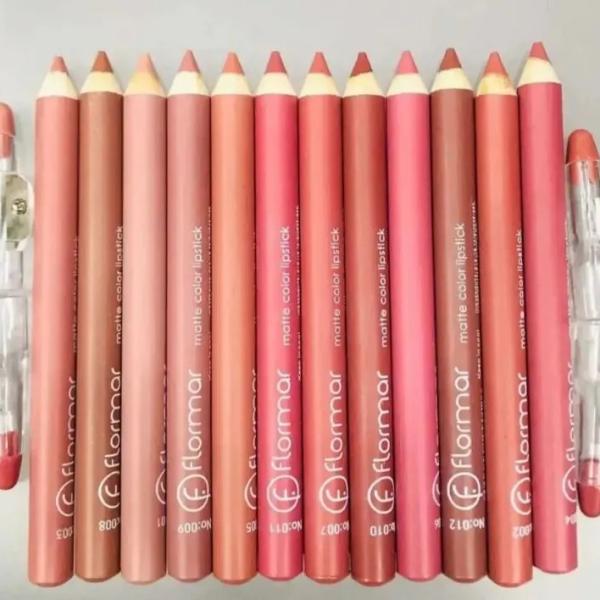 Waterproof Matte Nude Lipstick Pencil Set – 3, 6, or 12 Pieces
