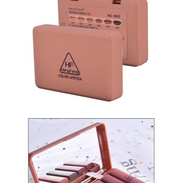 Hengfang 6 in 1 Matte Lipstick Set - Waterproof Six-Color Lip Kit