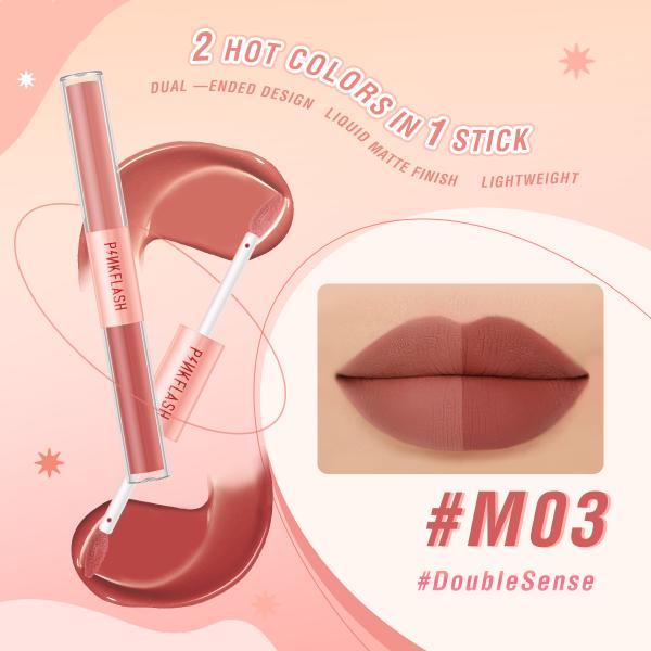 PinkFlash Duo 2-in-1 Liquid Matte Lipstick with Misty Effect PF-L13