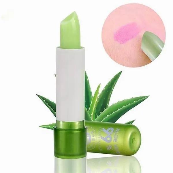 Cosmet Corner Aloe Vera Soothing Lipstick with Color Changing Pink Balm