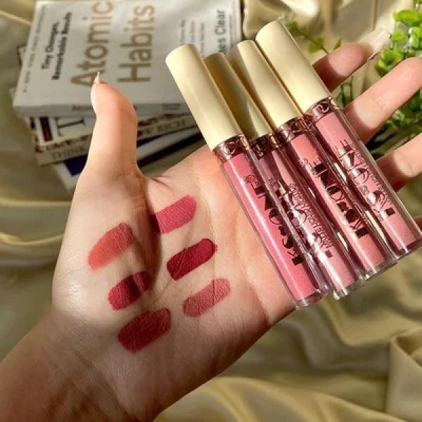 KS-ONE Nude Makeup Lipstick Kit - 6 Pieces Liquid Velvet Matte Long-Lasting Waterproof Lipsticks