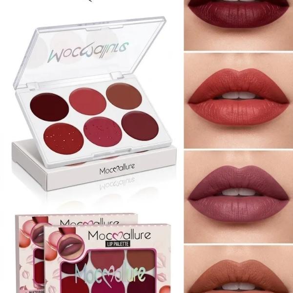 Matte Lipstick Palette with 12 Nude and Pink Shades – Professional, Long-Lasting, Highly Pigmented Lip Makeup Kit for Women