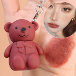 MOCALLURE Bear Matte Lip Gloss Keychain Pack of 6 with Magic Color Changing Pink Shade