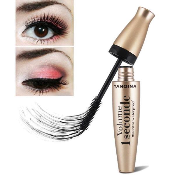 Waterproof Volumizing Mascara for Women - Long Lasting Dark Brown Formula