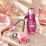 Miss Betty Love Lip Gloss Keychain with Glitter - Moisturizing, Cute Heart Charm
