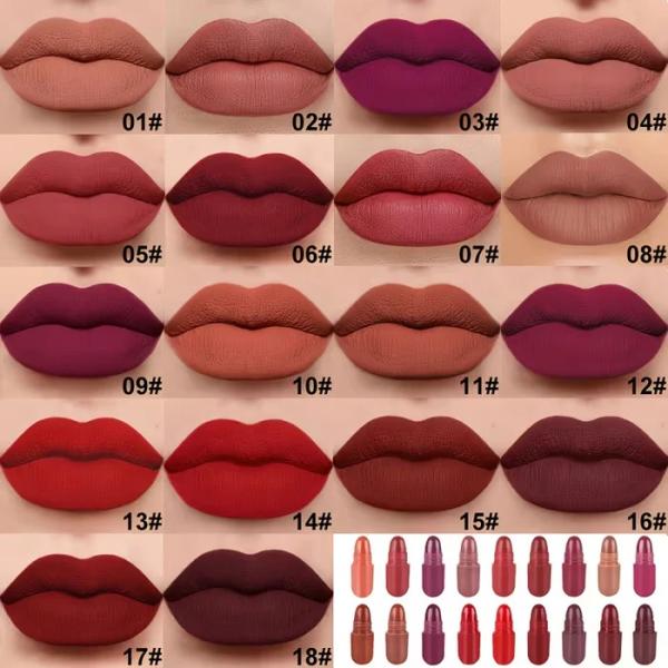 LMG BROTHS Mini Matte Lipstick Pods Set – Portable Travel Size Silky Smooth Finish