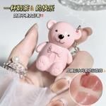 Gloss Texture Lip Glaze with Velvet Bear Keychain – Long-Lasting Lip Mud Lipstick for Women and Girls
